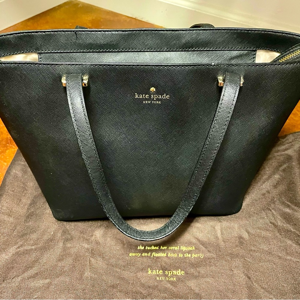 Kate Spade Bag, Black Leather, Like New